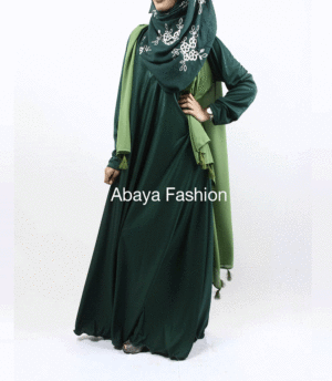 [:en]casual flared abaya bottle green[:]