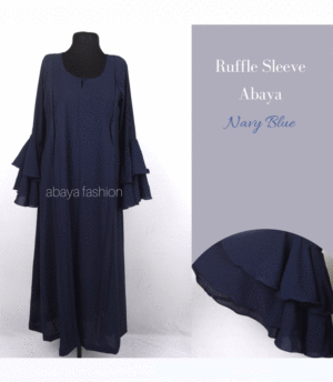 ruffle sleeve abaya