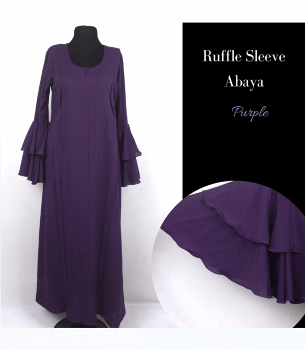 ruffle sleeve abaya