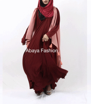 [:en]casual flared abaya maroon[:]