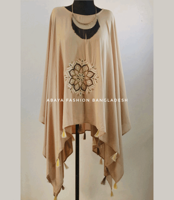 Embroidered Tassel Cape