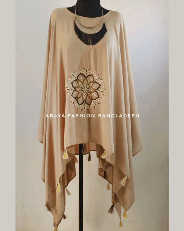 Embroidered Tassel Cape