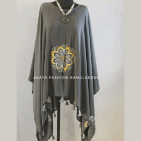 emrboidered tasel cape