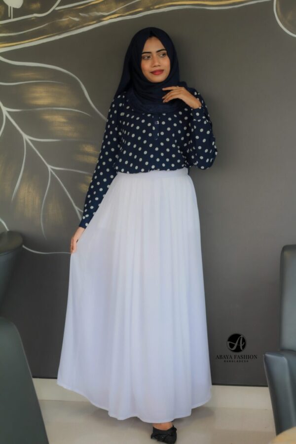 Chiffon Maxi Skirt (White)