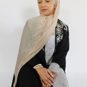silk hijab light gold
