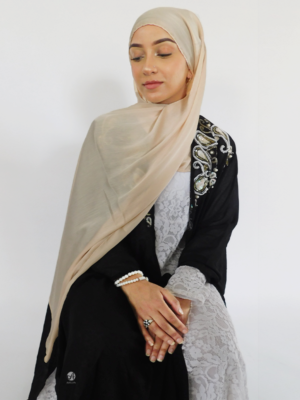 silk hijab light gold