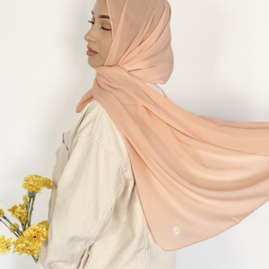 chiffon peach hijab