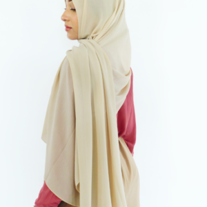 beige chiffon hijab