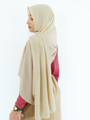beige chiffon hijab
