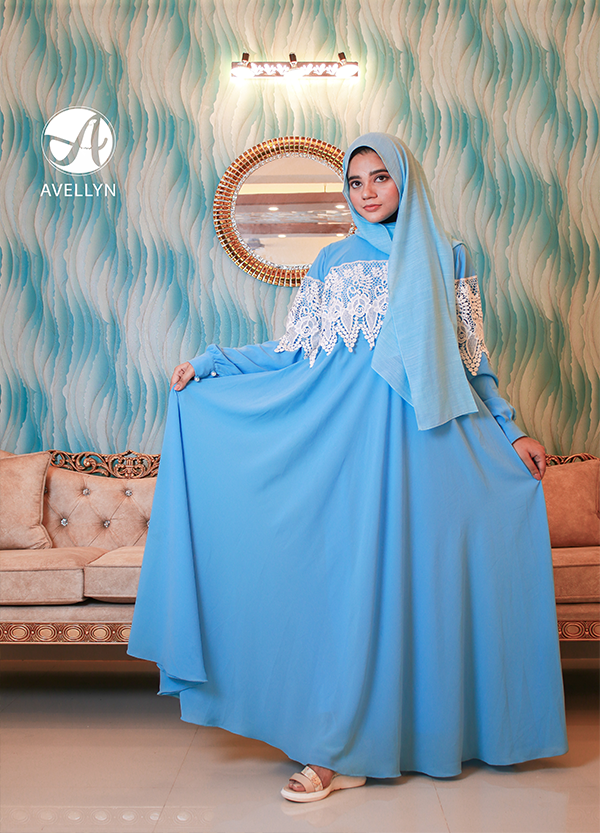 sky blue abaya