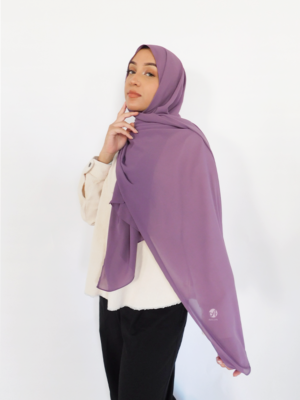 chiffon hijab lavender